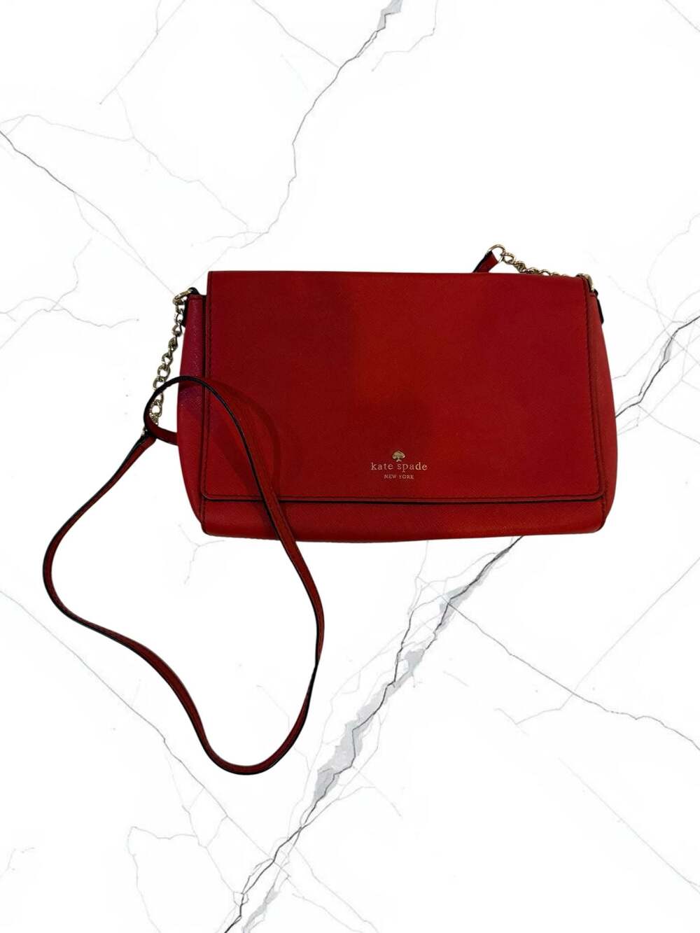 Kate Spade New York Saffiano Leather Flap Convertible Crossbody Bag